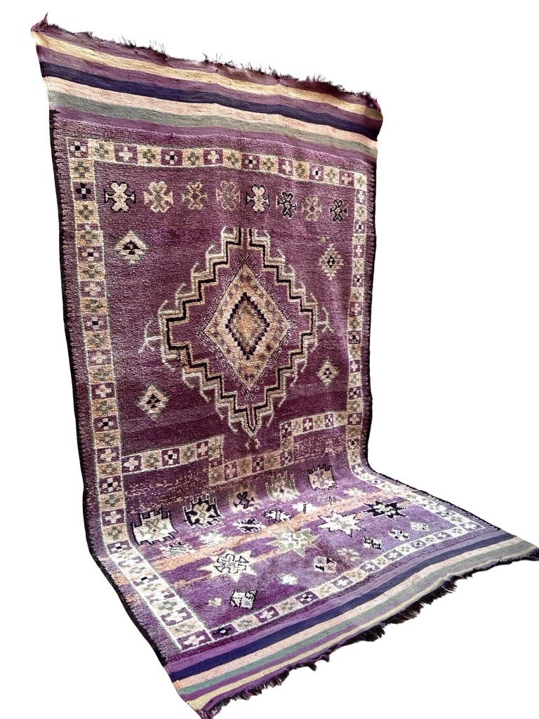 Grand tapis marocain, tribu beni mguild, moyen atlas artisanat, tapis de salon ou chambre, laine vierge